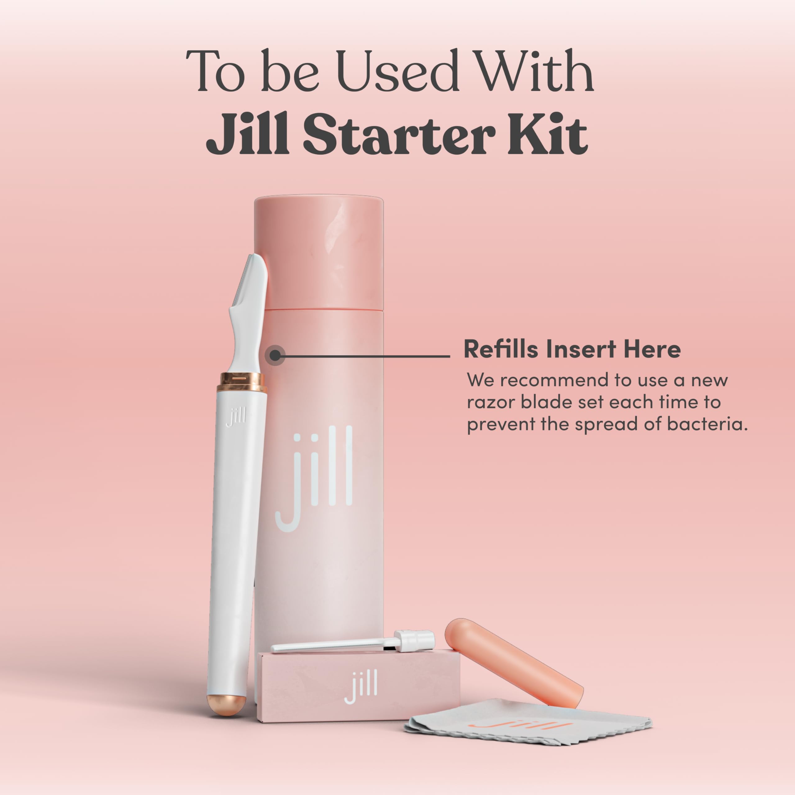 Jill Dermaplane Razor Refills for Women – 8 Blades for V1 Dermaplaner