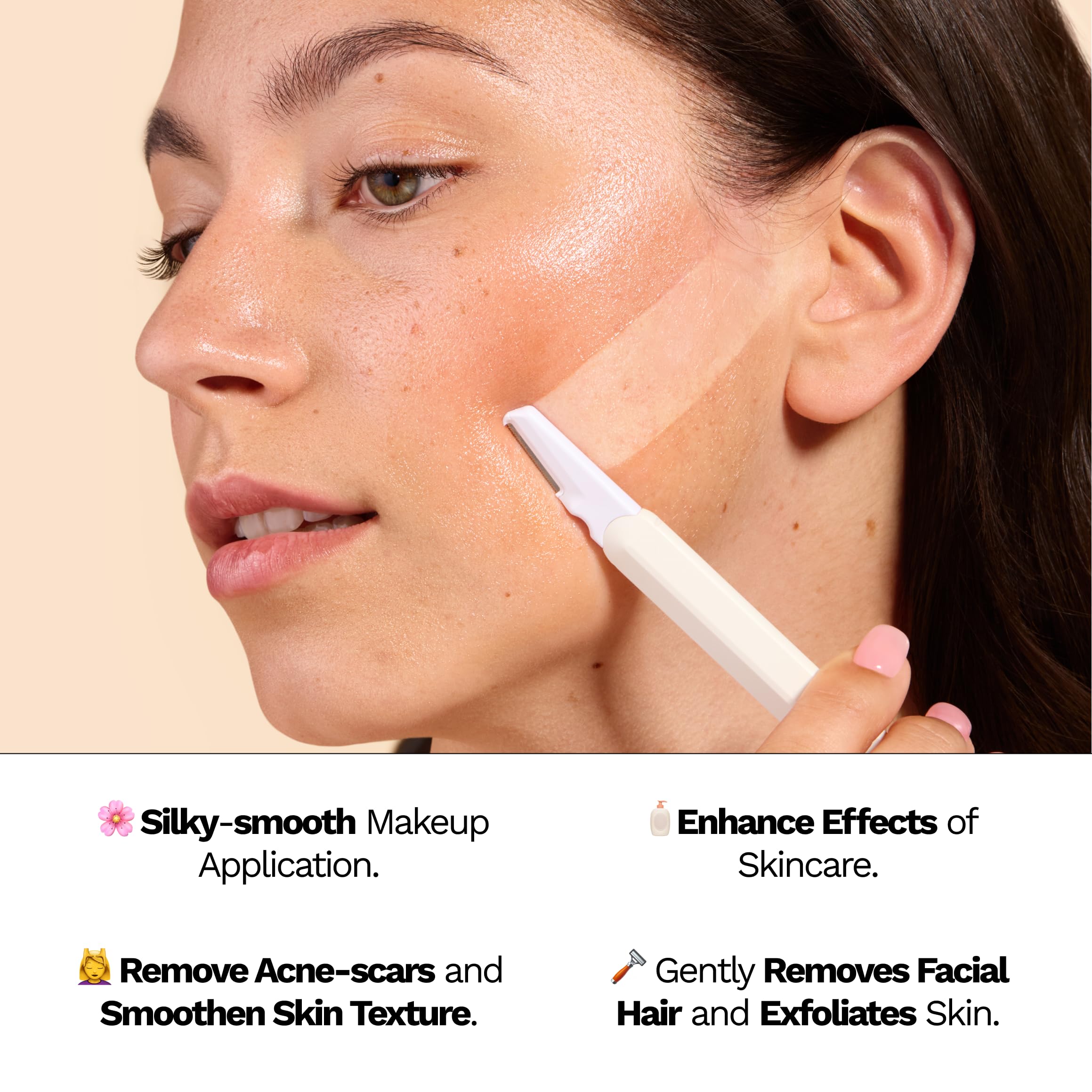 Jill Dermaplane Starter Kit for Women in Cream – Safe, Easy At-Home Dermaplaning
