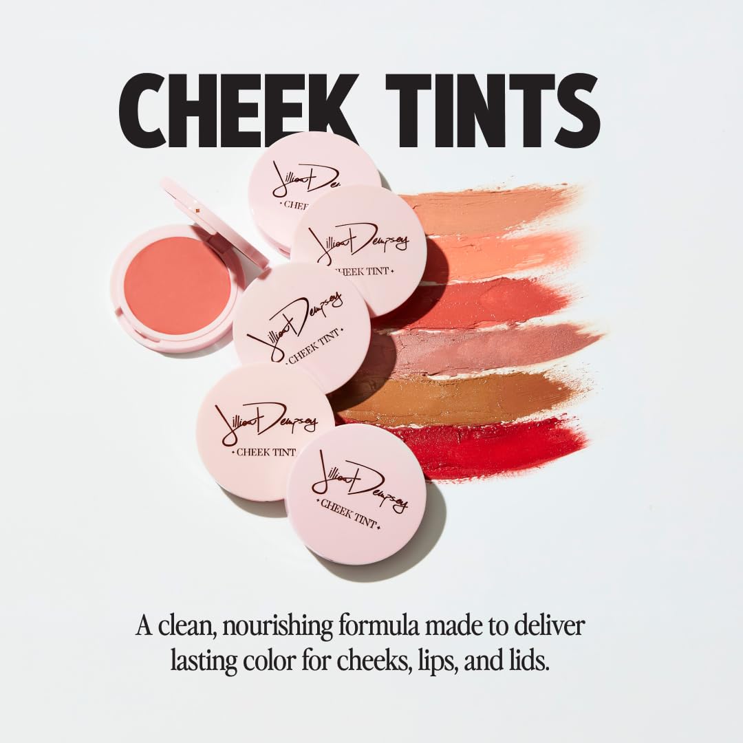 Jillian Dempsey Cheek Tint Poppy – Natural Cream Blush, Easy Blend, All-Day Color