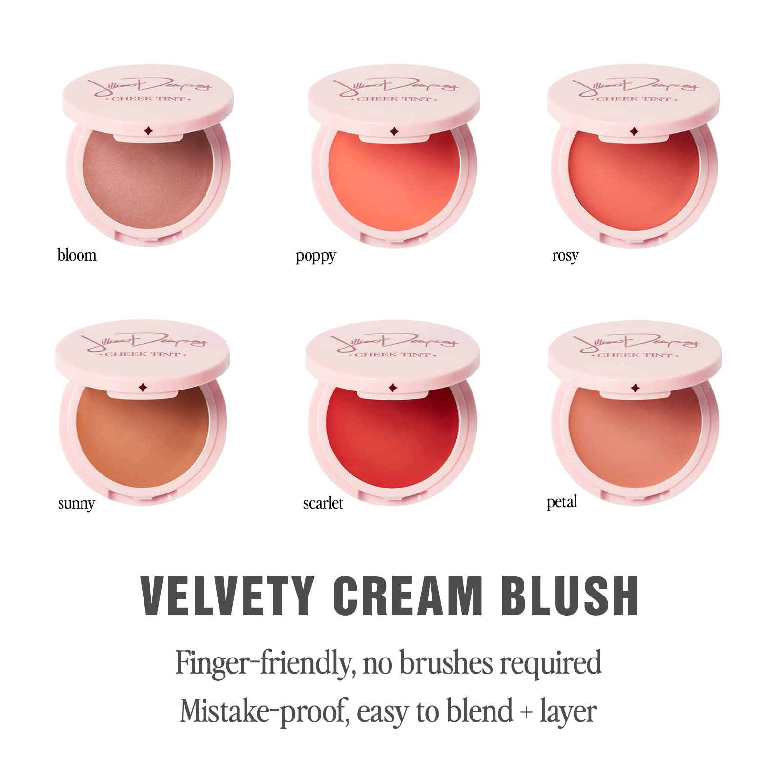 Jillian Dempsey Cheek Tint Poppy – Natural Cream Blush, Easy Blend, All-Day Color