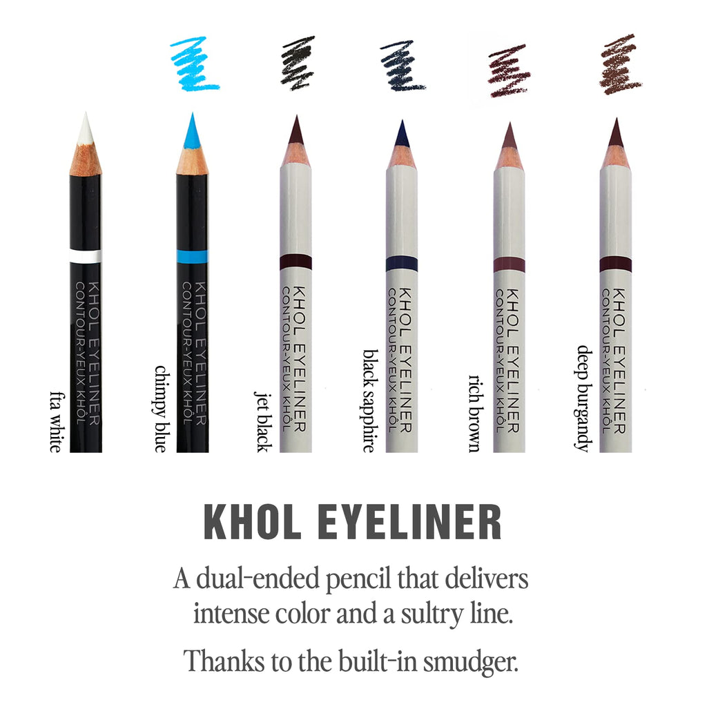 Jillian Dempsey Khol Eyeliner – Waterproof Pencil with Built-In Smudger, Rich Pigment