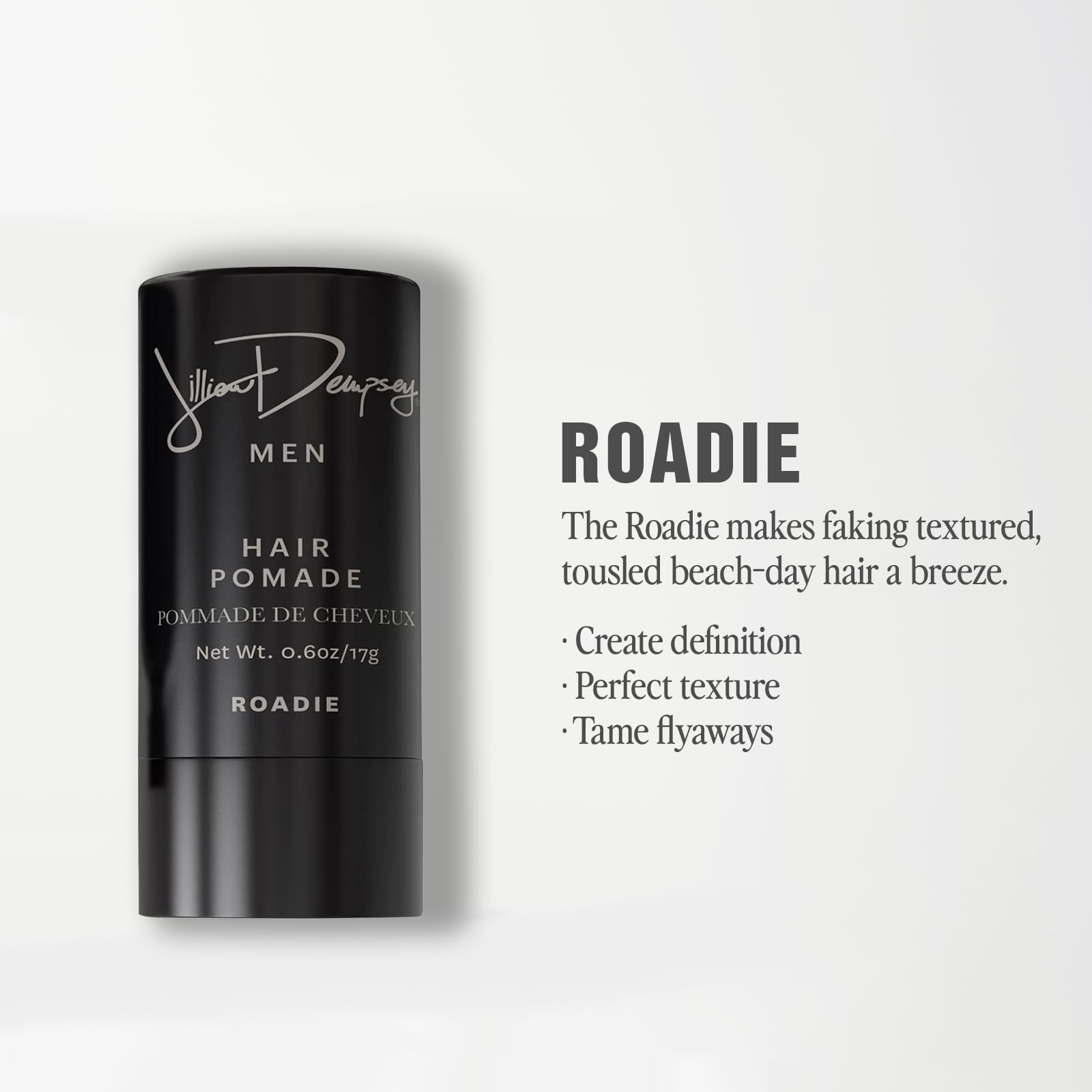 Jillian Dempsey Roadie Hair Pomade – Medium Hold Styling Stick for Textured, Tousled Hair | Vegan & Clean Beauty