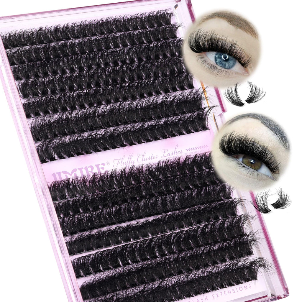 JIMIRE Lash Clusters Thick 100D+120D Volume Lashes 280Pcs | 11-18mm D Curl, DIY at Home