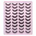 JIMIRE False Eyelashes – Natural Fluffy Wispy 5D 14–18mm (20 Pairs)