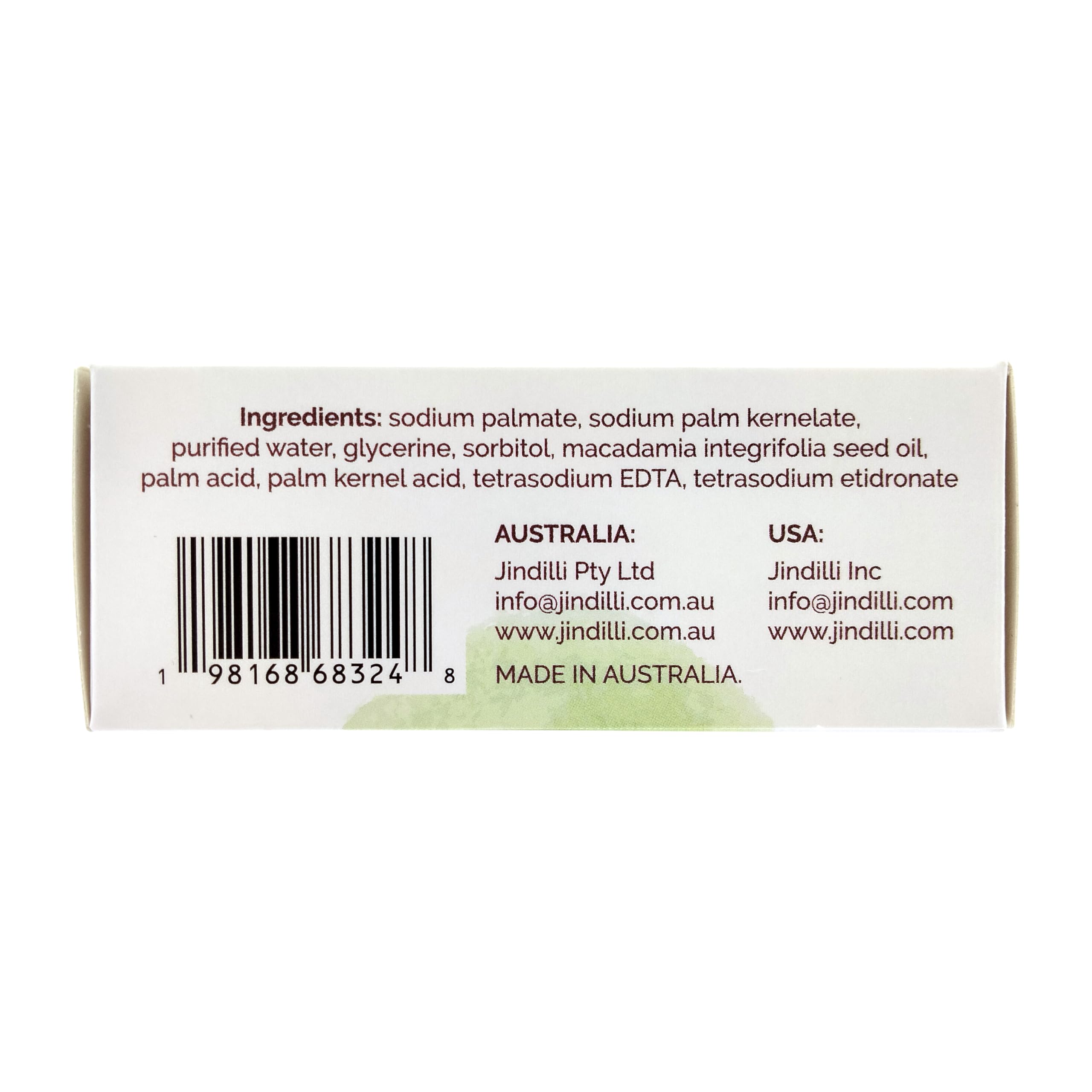 Jindilli Macadamia Oil Cleansing Bar – Fragrance-Free, Non-Greasy, Skin & Hair Care (4.4 oz)