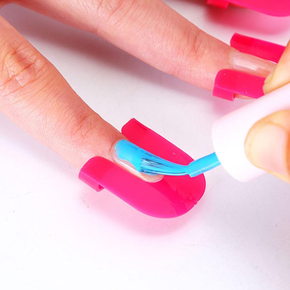 JINOARC 52-Piece Nail Polish Clip Set | Anti Overflow Shields
