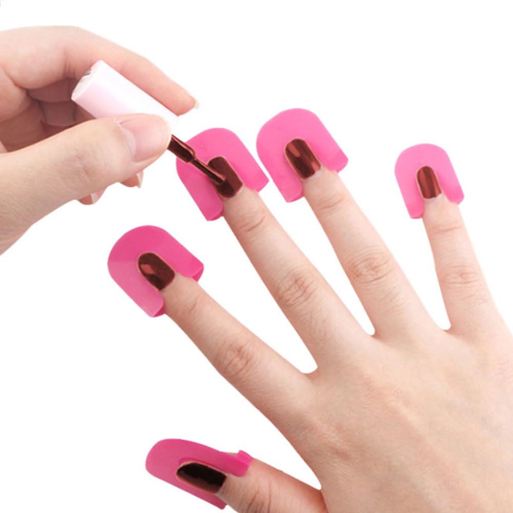 JINOARC 52-Piece Nail Polish Clip Set | Anti Overflow Shields