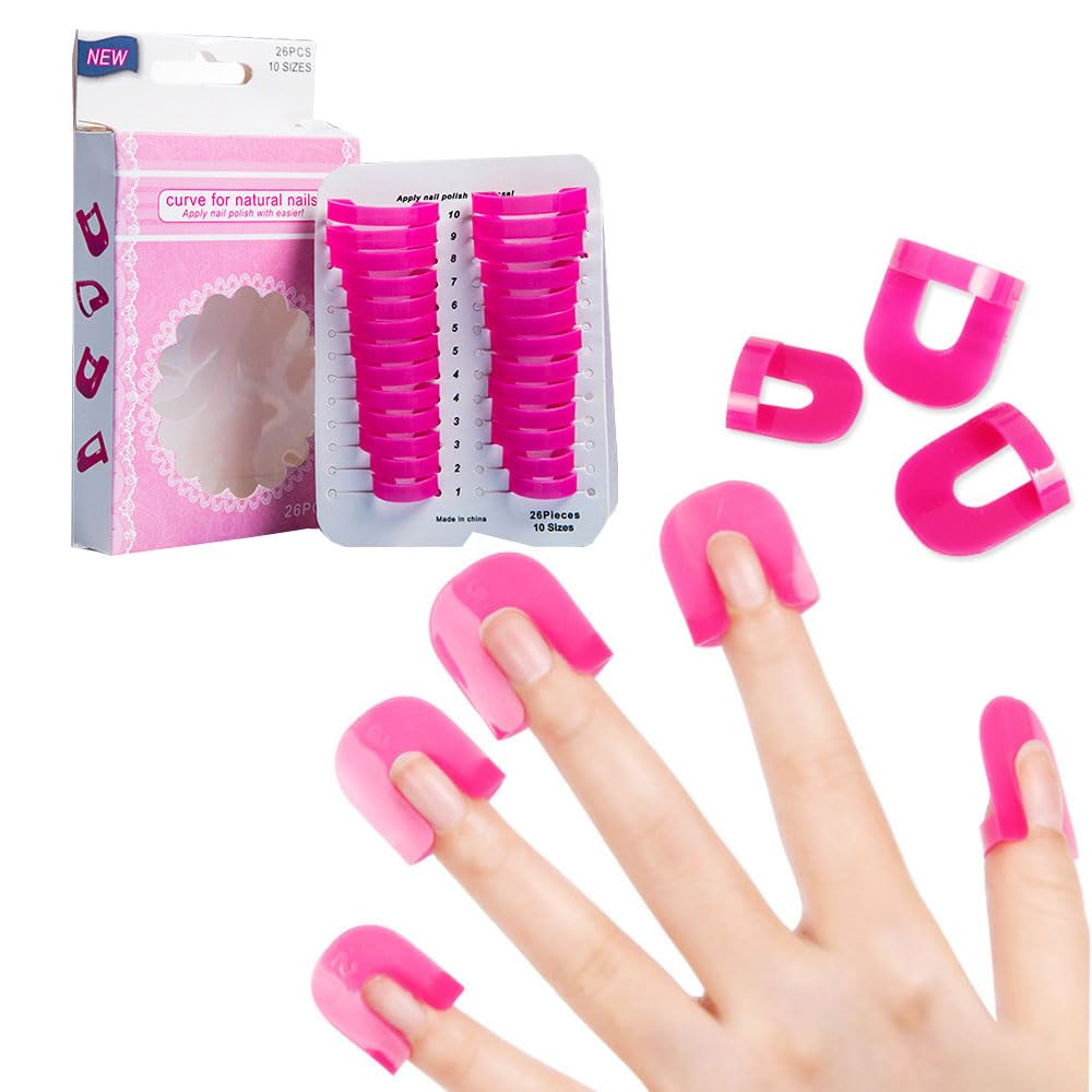 JINOARC 52-Piece Nail Polish Clip Set | Anti Overflow Shields