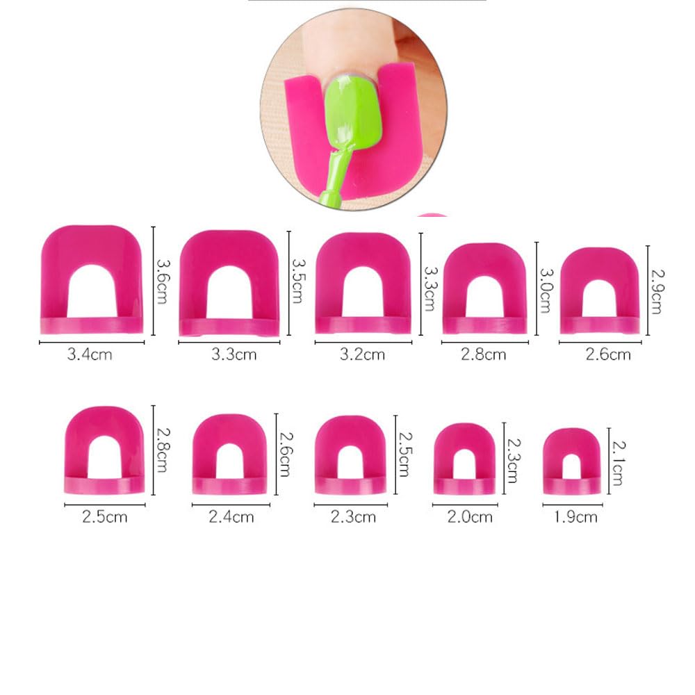 JINOARC 52-Piece Nail Polish Clip Set | Anti Overflow Shields