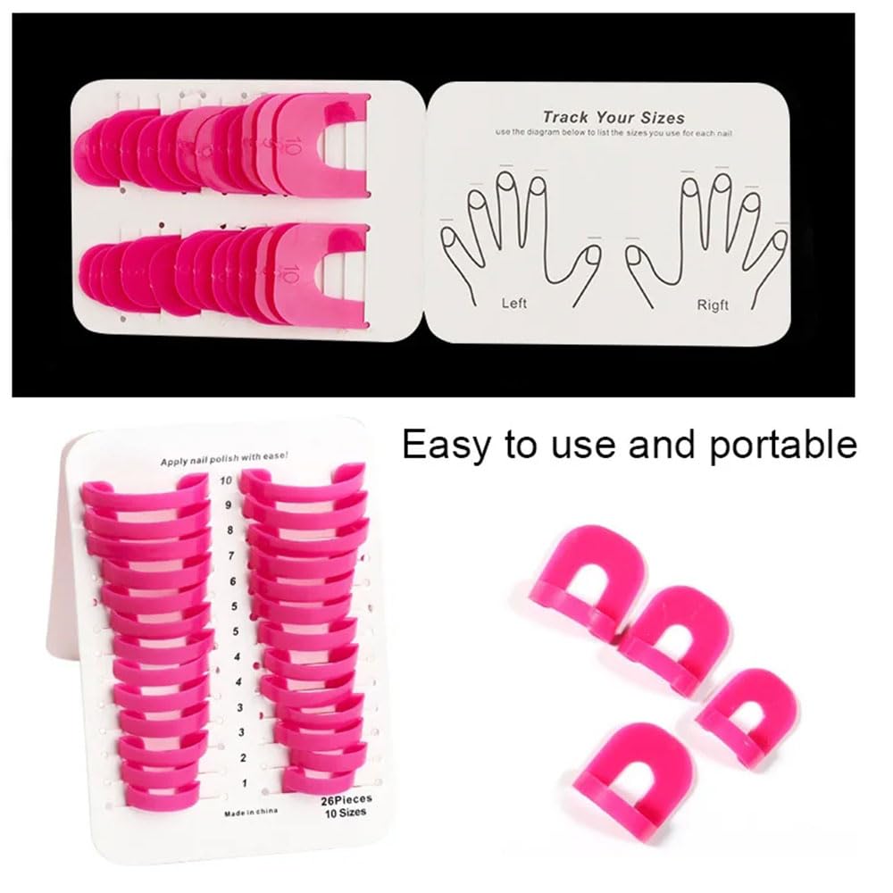 JINOARC 52-Piece Nail Polish Clip Set | Anti Overflow Shields
