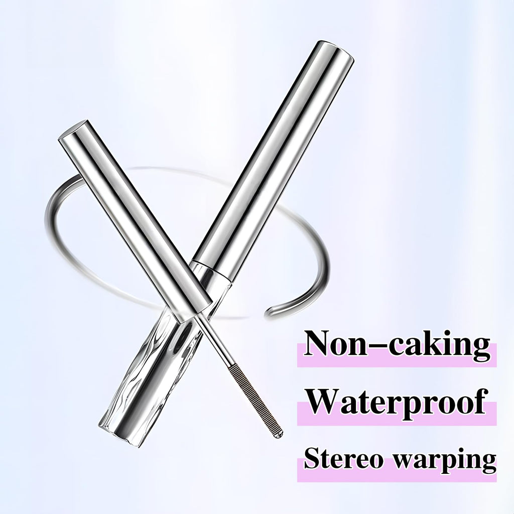 Jiodama 2026 New Iron Wand Mascara – Waterproof, Long-Lasting, 3D Curl, Telescopic Tubing, Liquid Lash Extensions Effect
