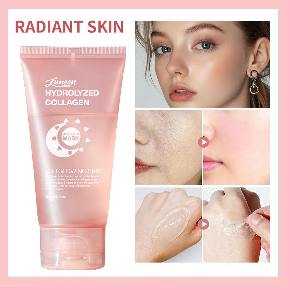 JISKG Collagen Night Wrapping Mask – 2 Pcs for Hydration & Elasticity