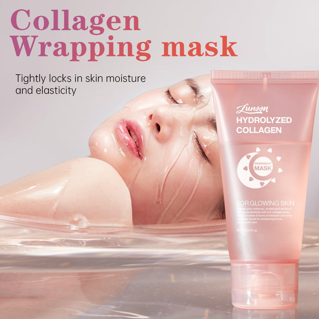 JISKG Collagen Night Wrapping Mask – 2 Pcs for Hydration & Elasticity