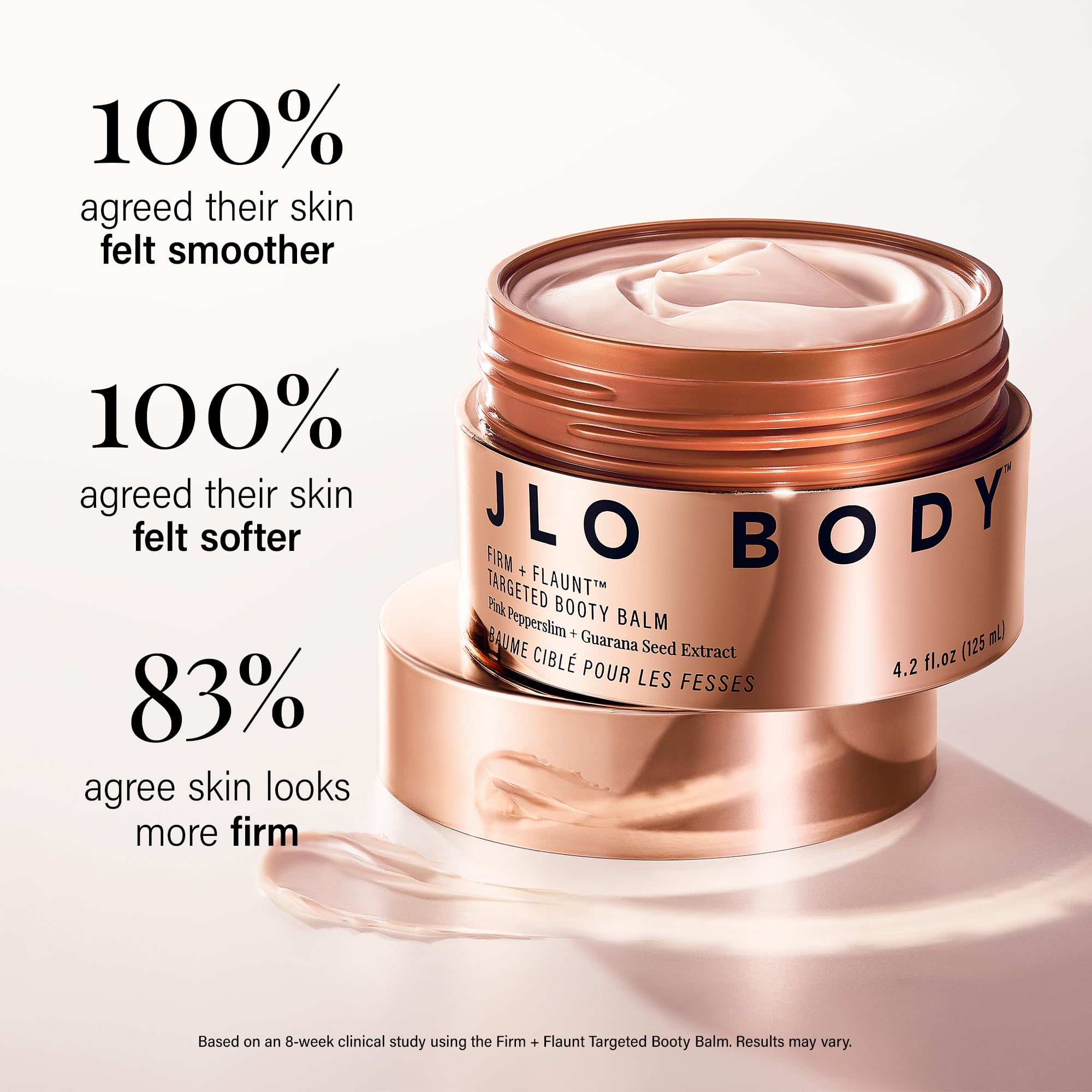 JLO BEAUTY Booty Balm – Skin Firming Cream for Butt, Hips, Thighs & Arms, 4.2 oz