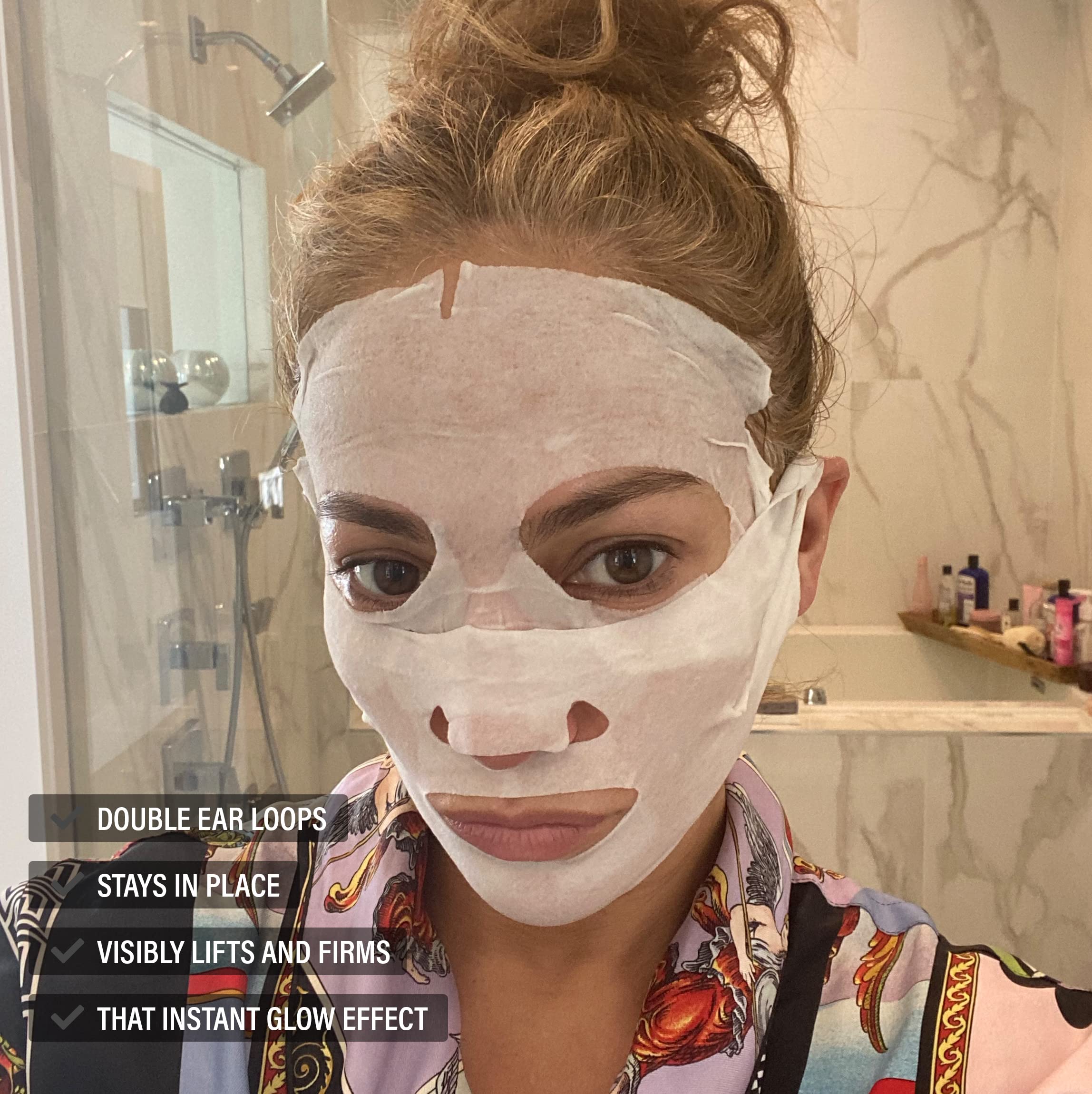 JLO BEAUTY Face Mask – 2-Piece Hydrating Sheet Masks with Glow Serum (3-Pack)
