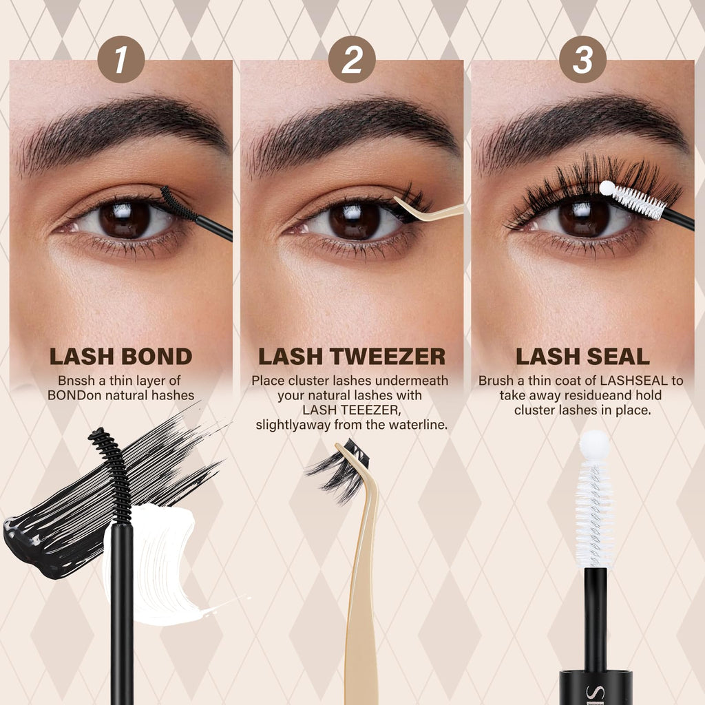 JMS&JMS Flora Lash Extension 156Pcs CC Curl Wispy Clusters