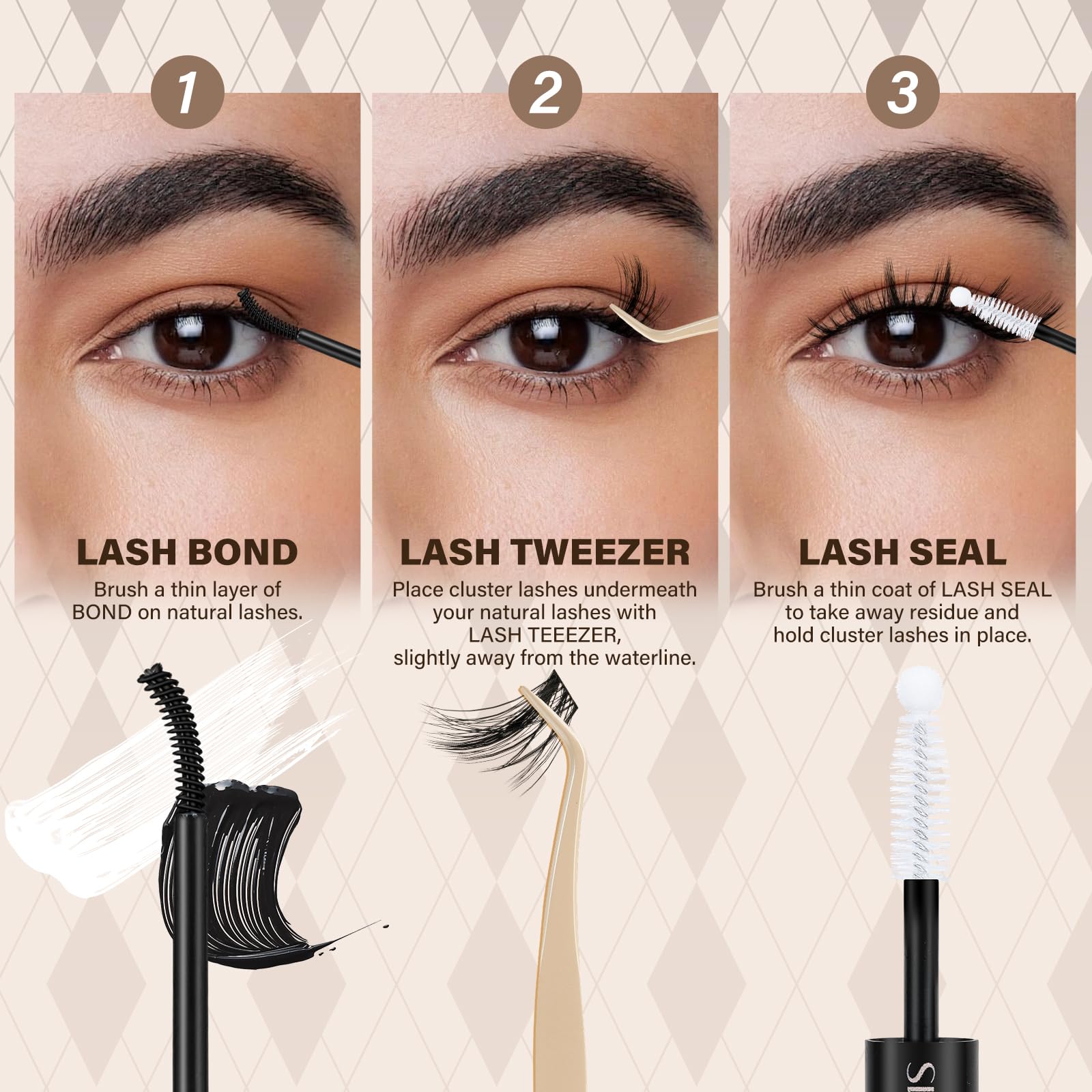 JMS&JMS 156Pcs Lash Clusters CC Curl 8-18mm | DIY Wispy Lashes with Soft Band