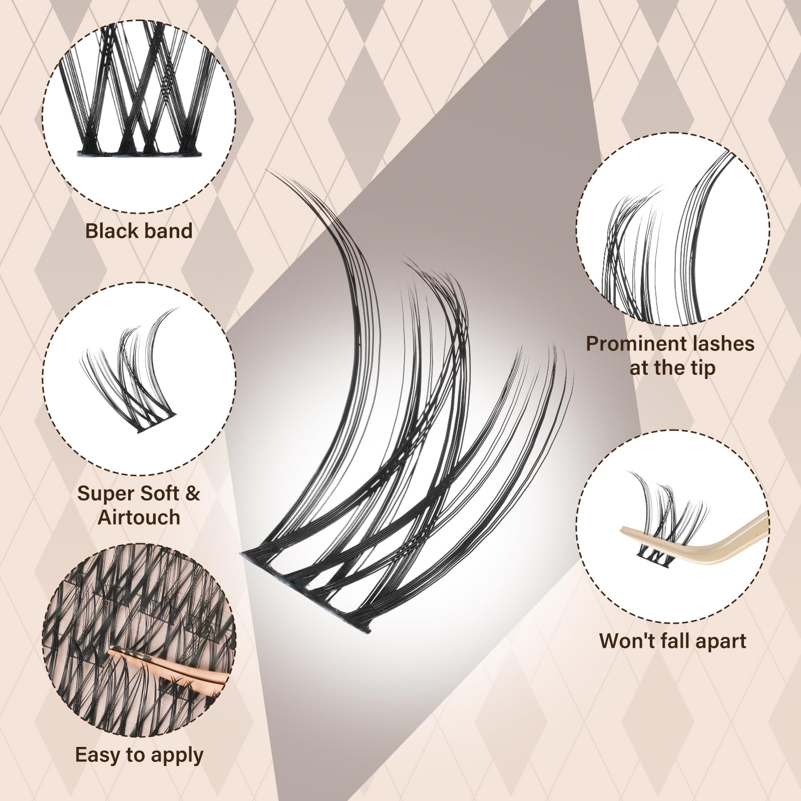 JMS&JMS Lash Clusters Kit D Curl Lash Lift — Beginner Wispy Lashes
