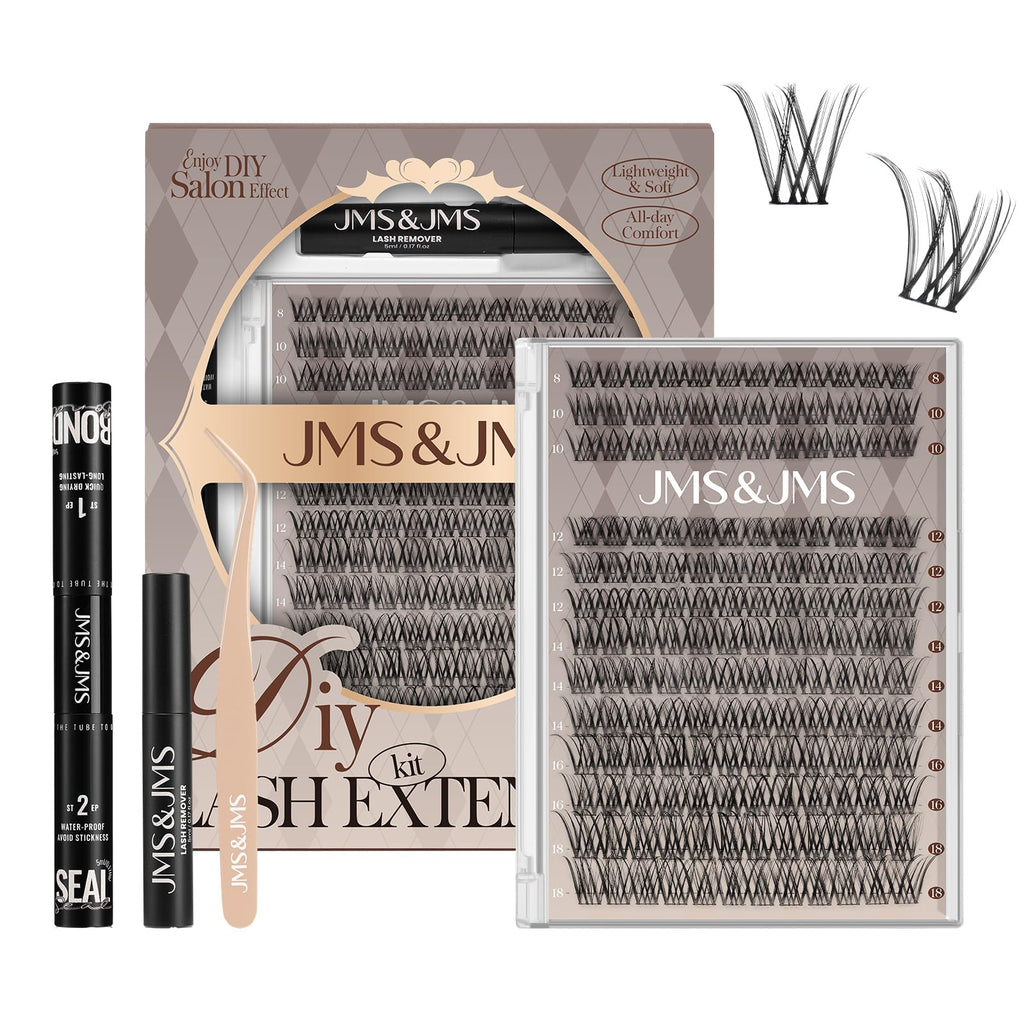 JMS&JMS Lash Clusters Kit D Curl Lash Lift — Beginner Wispy Lashes