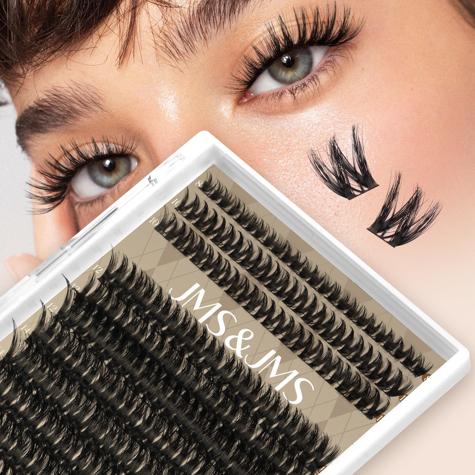 JMS&JMS Flora Lash Extension 156Pcs CC Curl Wispy Clusters