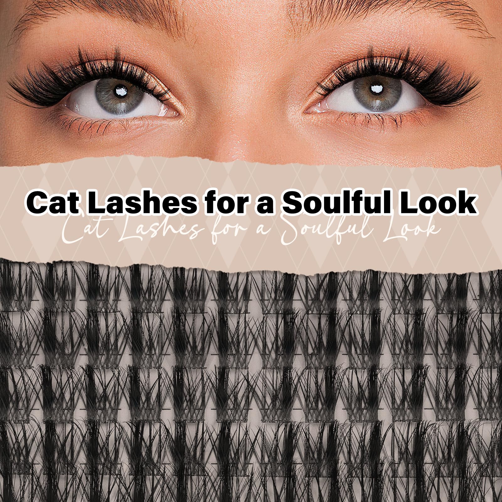 JMS&JMS 156Pcs Lash Clusters CC Curl 8-18mm | DIY Wispy Lashes with Soft Band