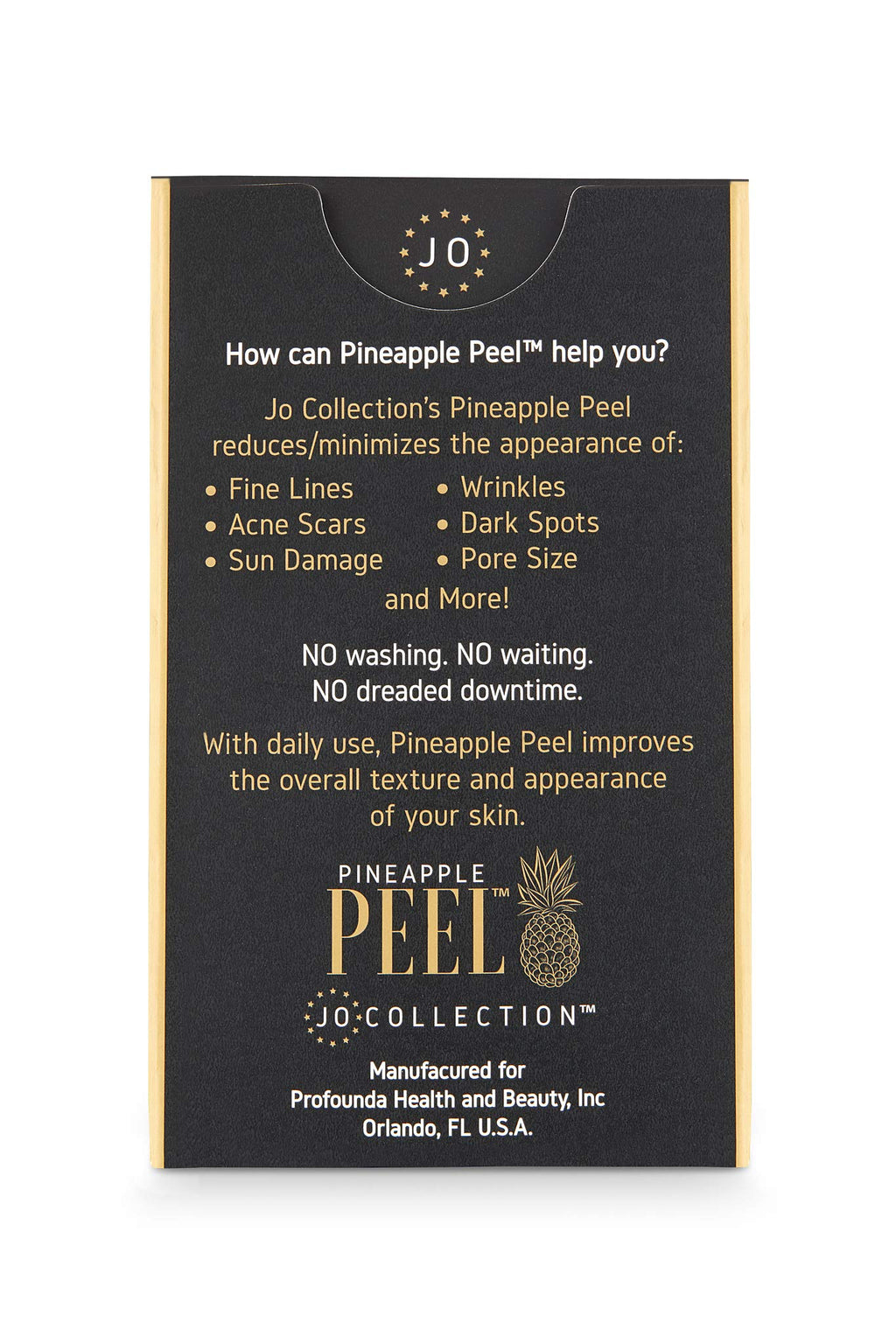 JO COLLECTION Pineapple Peel Leave-On Night Serum – AHA/BHA with Retinol & Salicylic Acid (1 oz)