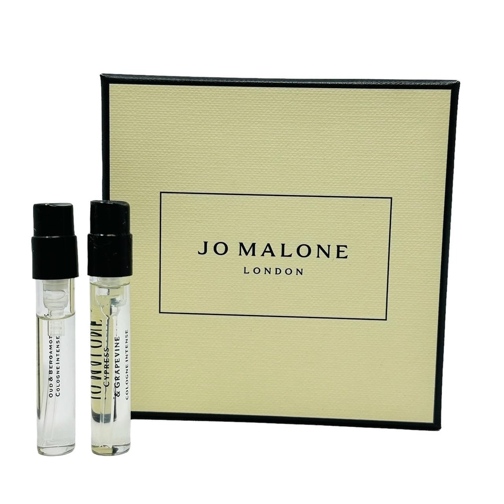 Jo Malone Cologne Intense Duo: Cypress & Grapevine + Oud & Bergamot Sample Vials
