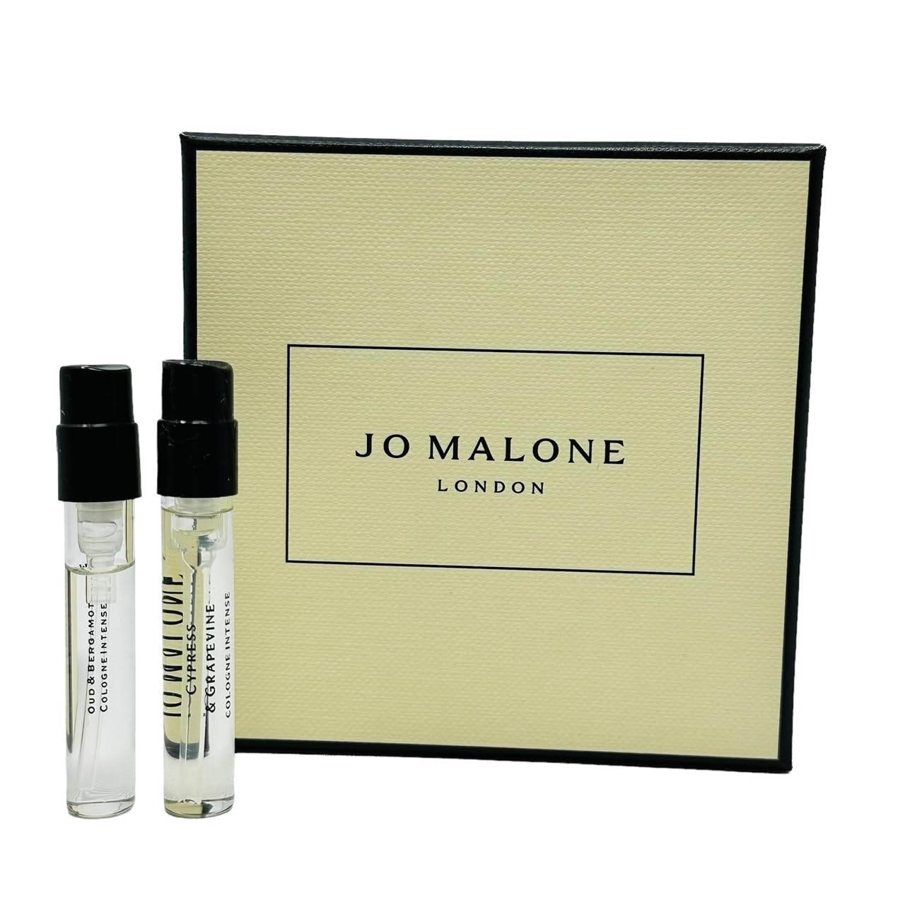 Jo Malone Cologne Intense Duo: Cypress & Grapevine + Oud & Bergamot Sample Vials