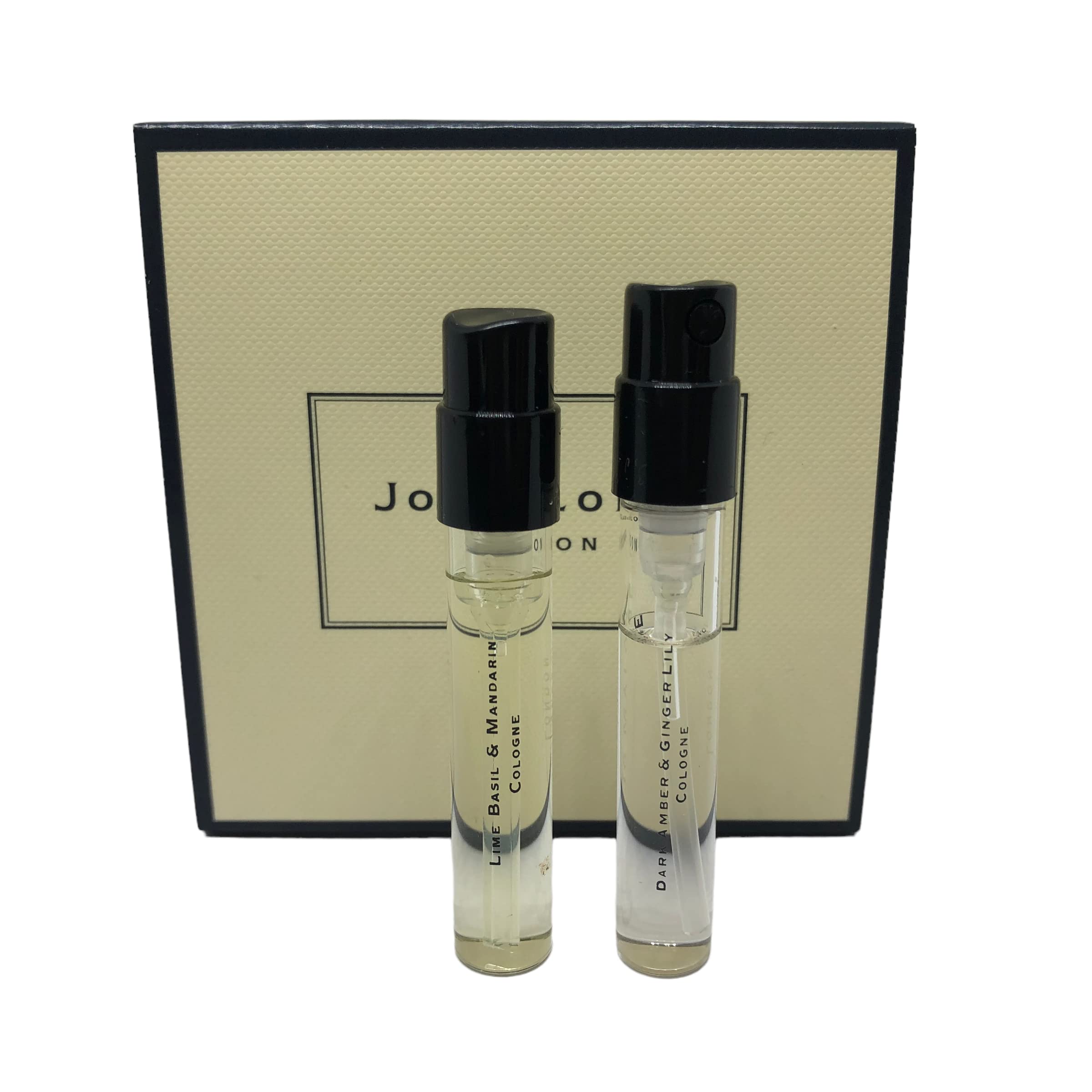 Jo Malone London Scent Pairing Duo: Lime Basil & Mandarin + Dark Amber & Ginger Lily Sample Vial 0.05 oz