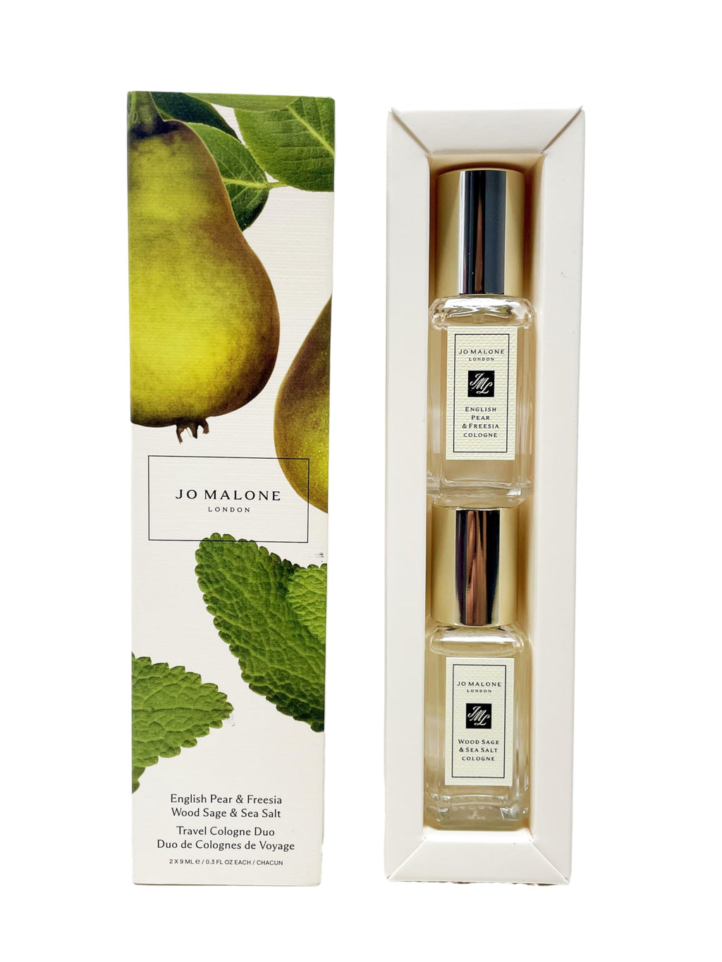 Jo Malone Travel Cologne Duo – English Pear & Freesia + Wood Sage & Sea Salt (0.3 Fl Oz)