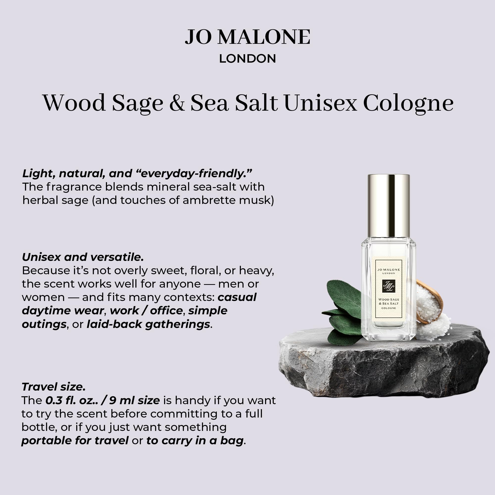 Jo Malone Wood Sage & Sea Salt Deluxe Sample 9ml – Unisex Fragrance with Credit
