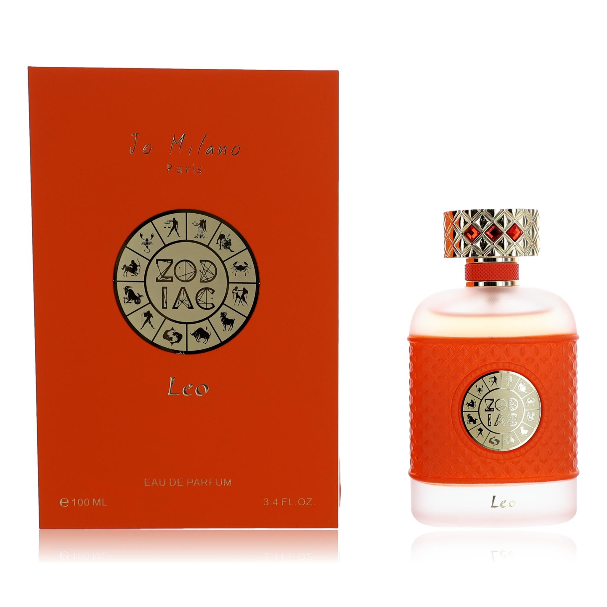 Jo Milano Paris Zodiac LEO Eau de Parfum – 100 ml, Orange & Gold