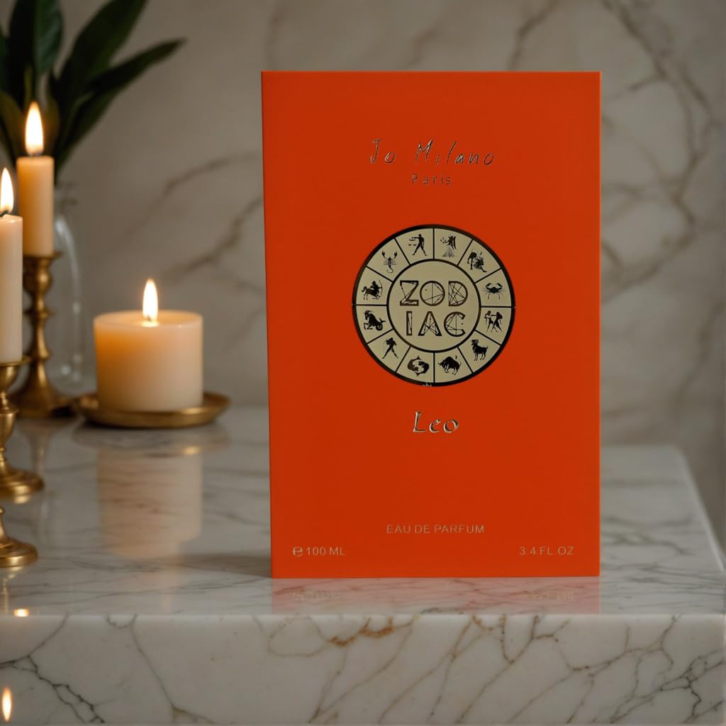 Jo Milano Paris Zodiac LEO Eau de Parfum – 100 ml, Orange & Gold