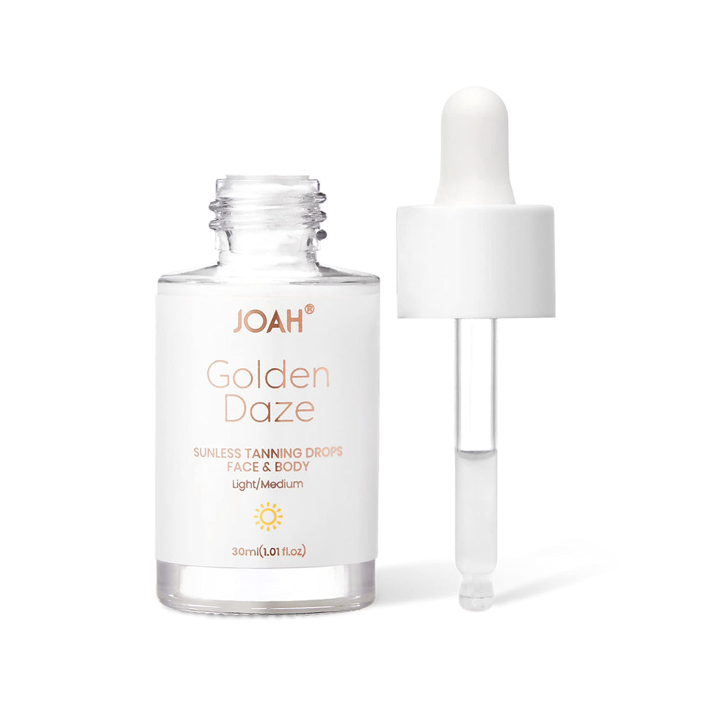 JOAH Self Tanner Drops – Sun & Seoul Golden Daze for Face & Body (Light/Medium, 30ml)