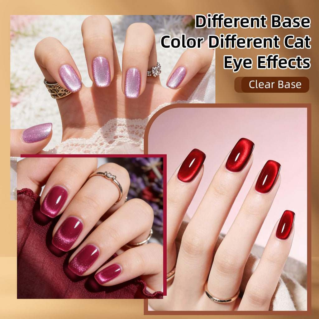 JODSONE 23‑Piece Cat Eye Gel Nail Polish Set with Base Coat & Top Coat | 3‑in‑1 Magnetic Design