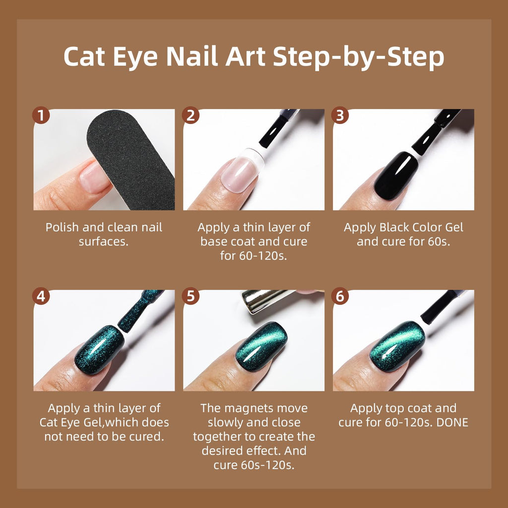 JODSONE 23‑Piece Cat Eye Gel Nail Polish Set with Base Coat & Top Coat | 3‑in‑1 Magnetic Design