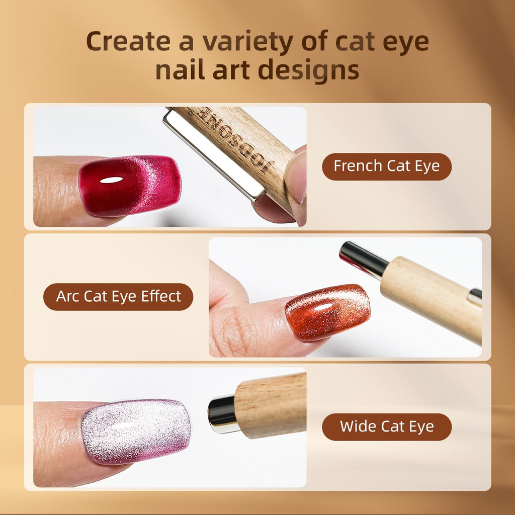 JODSONE 23‑Piece Cat Eye Gel Nail Polish Set with Base Coat & Top Coat | 3‑in‑1 Magnetic Design