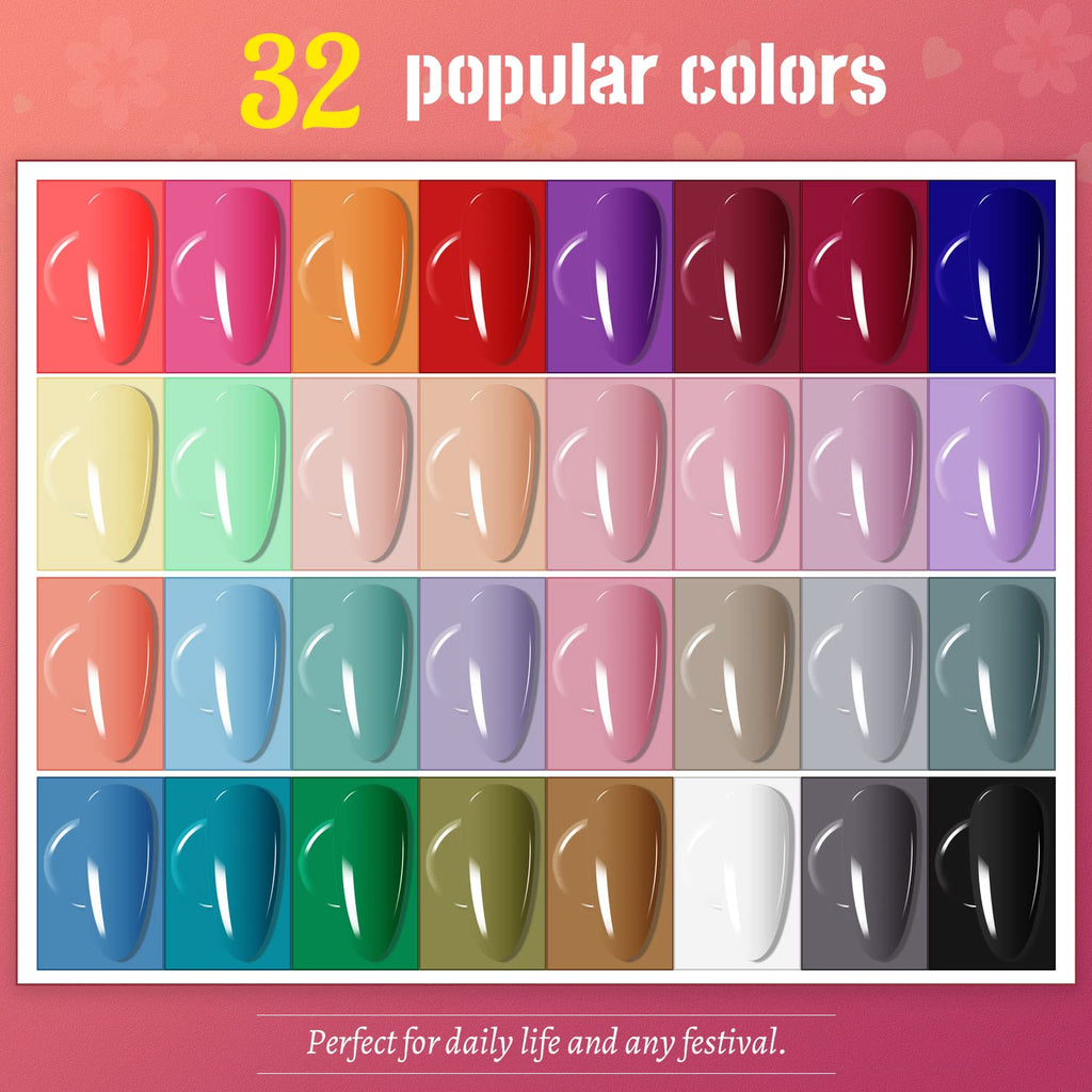 JODSONE Gel Nail Polish Kit with UV Light – 36‑Piece Set + Manicure Tools