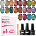 JODSONE 23‑Piece Cat Eye Gel Nail Polish Set with Base Coat & Top Coat | 3‑in‑1 Magnetic Design