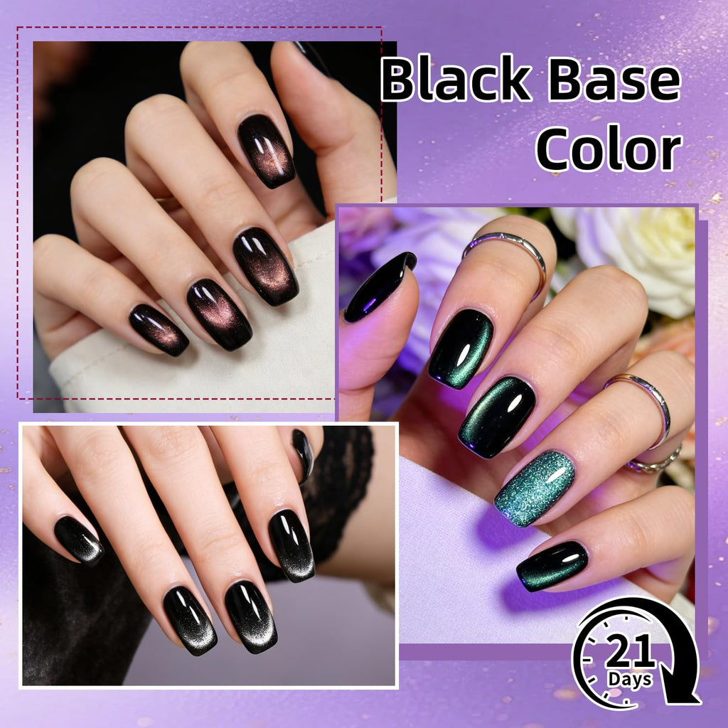 JODSONE 23‑Piece Cat Eye Gel Nail Polish Set with Base Coat & Top Coat | 3‑in‑1 Magnetic Design
