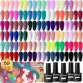 JODSONE 60-Pcs Gel Nail Polish Starter Kit – 55 Colors + Base & Top Coats