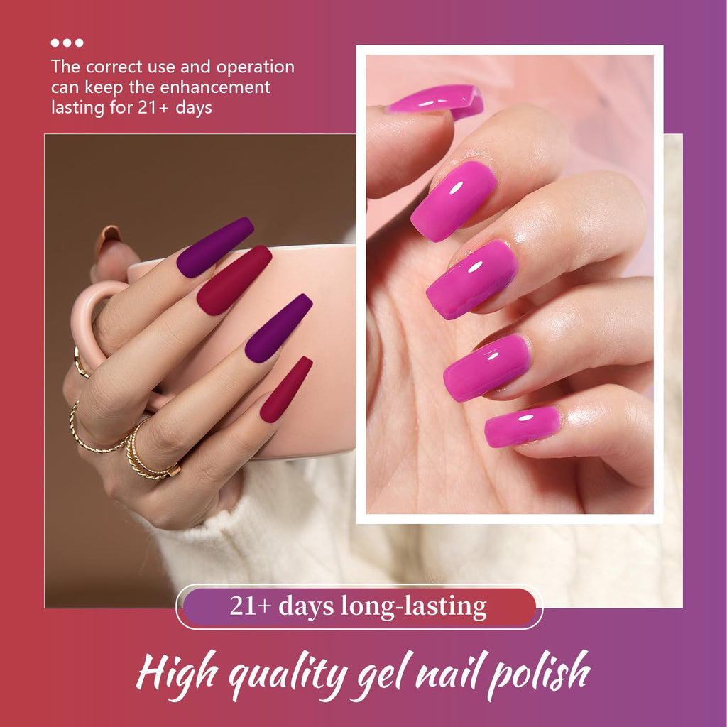 JODSONE Gel Nail Polish Kit with UV Light – 32 Colors for Home Salon Manicures