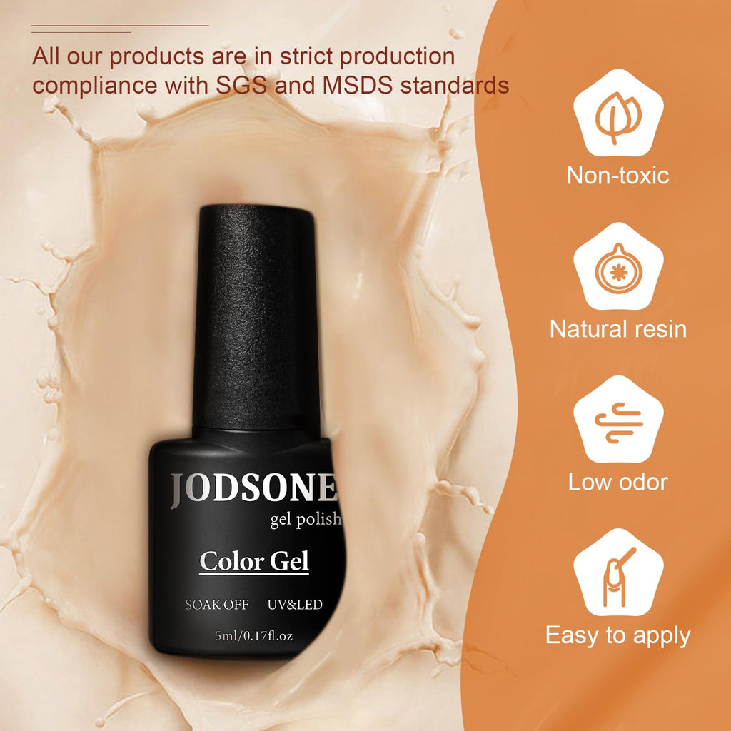 JODSONE 60-Pcs Gel Nail Polish Starter Kit – 55 Colors + Base & Top Coats