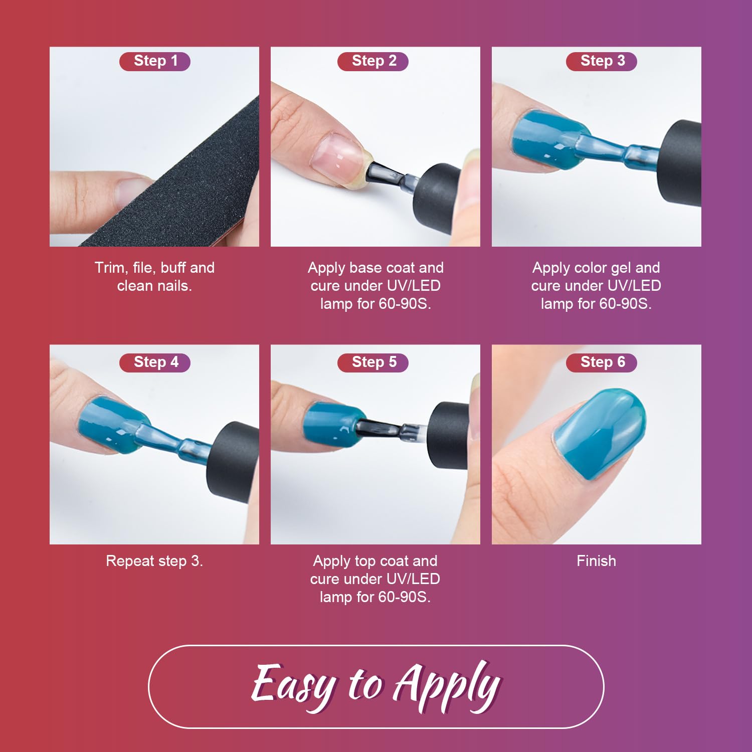 JODSONE Gel Nail Polish Kit with UV Light – 32 Colors for Home Salon Manicures