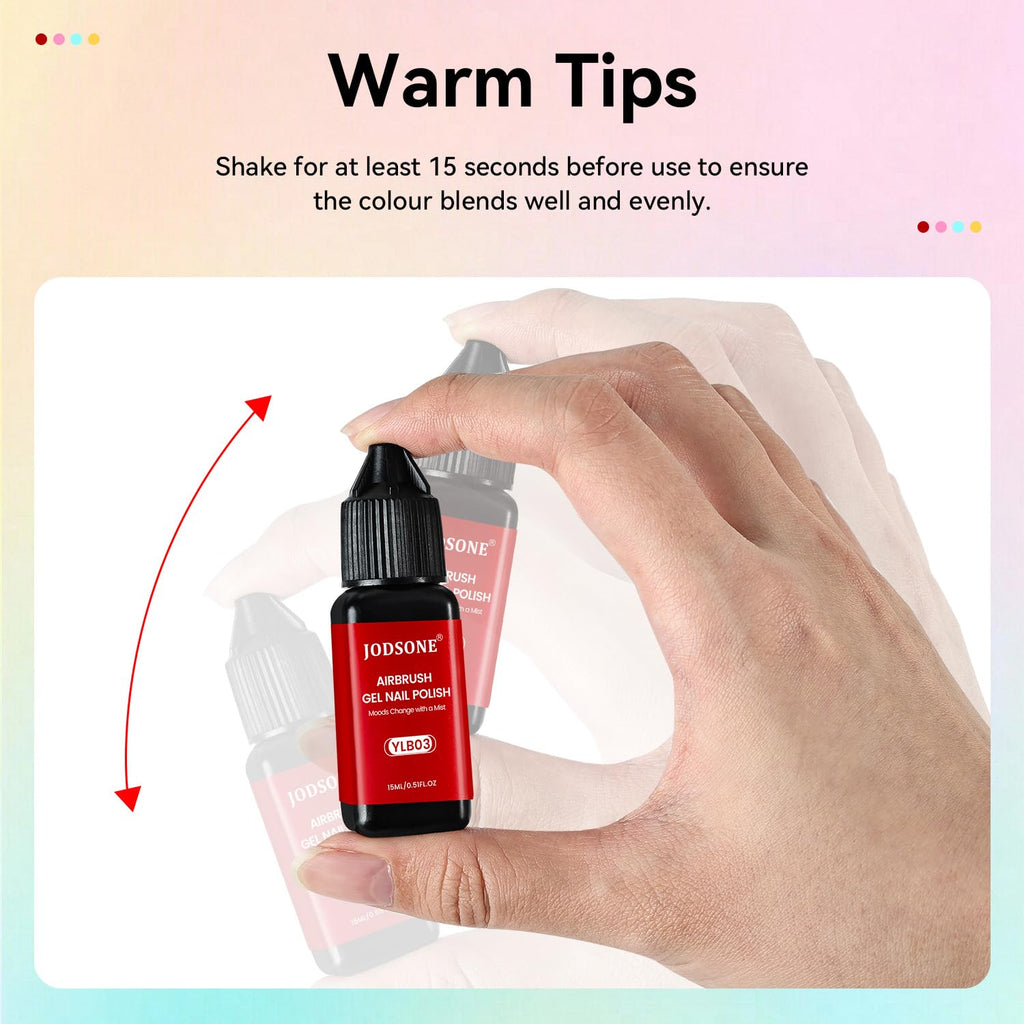 JODSONE 32 Colors Airbrush Gel Nail Polish – No Dilution, Strong Coverage for At-Home Nail Art
