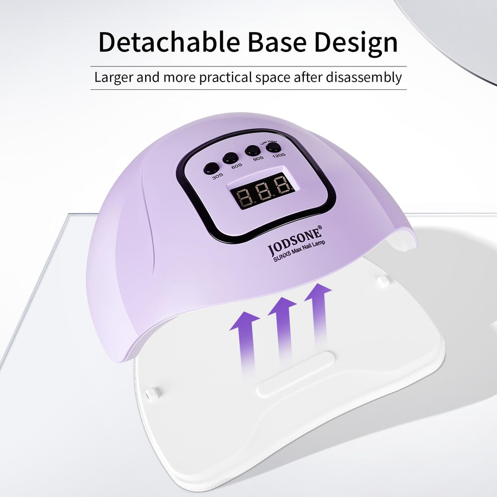 JODSONE UV LED Nail Lamp with Auto Sensor & 4 Timers – Purple