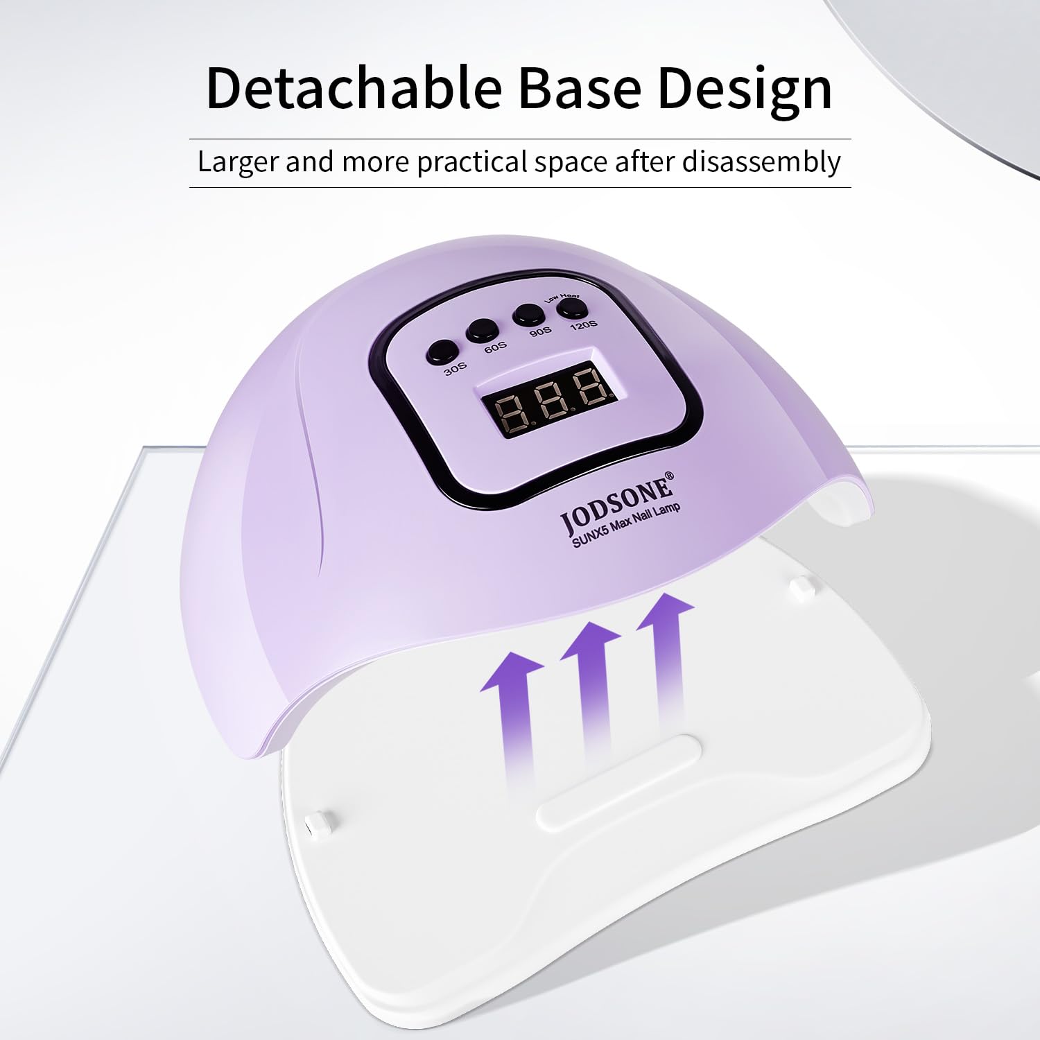 JODSONE UV LED Nail Lamp with Auto Sensor & 4 Timers – Purple
