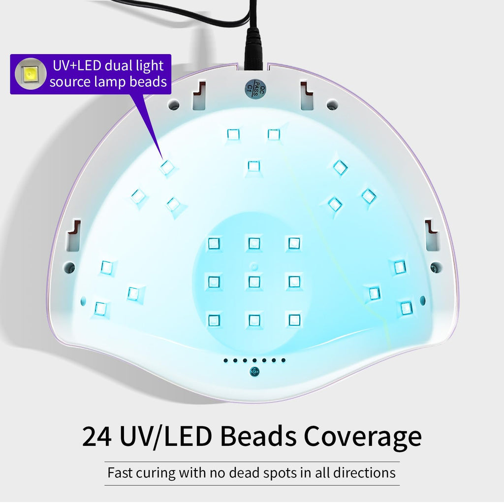 JODSONE UV LED Nail Lamp with Auto Sensor & 4 Timers – Purple
