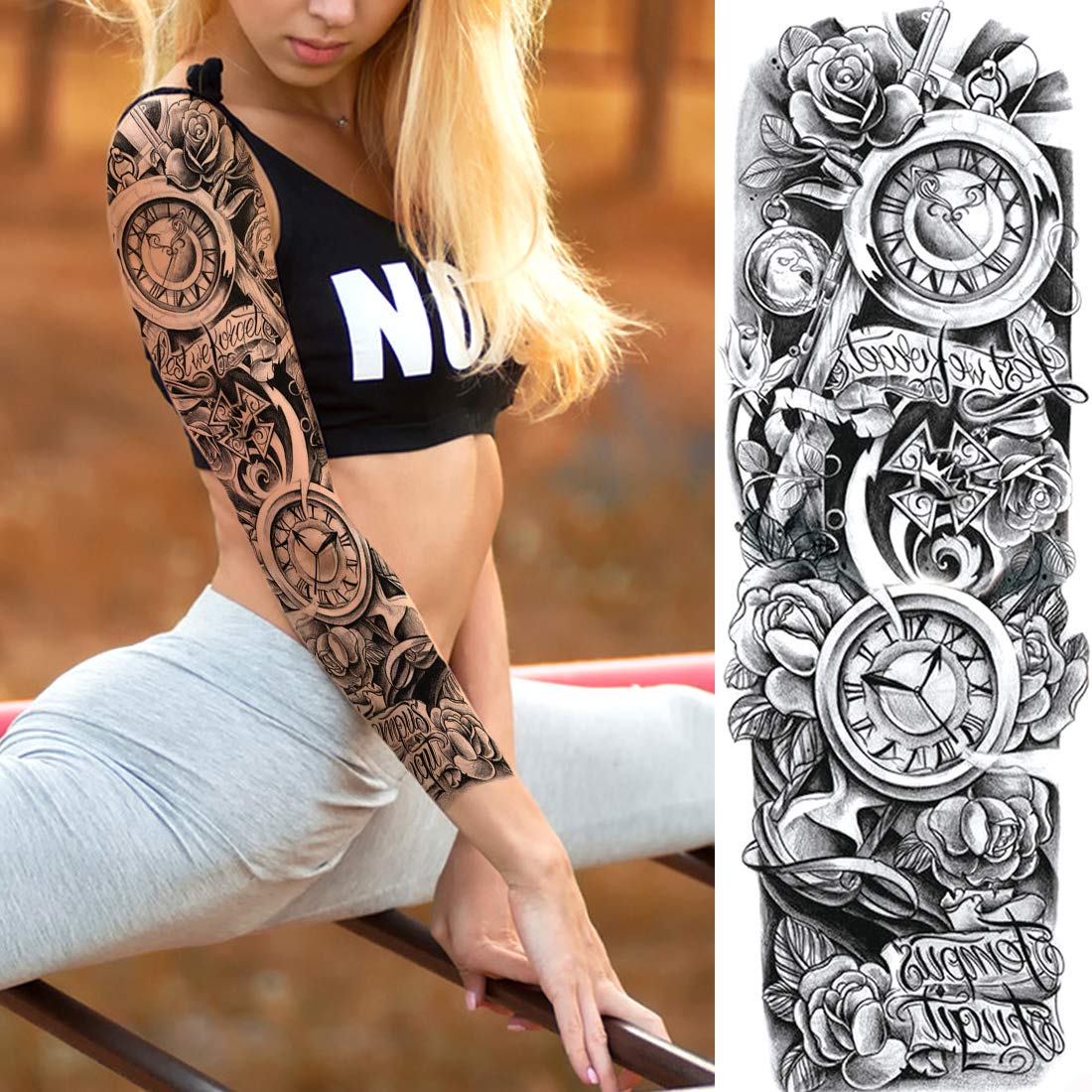 JOEHAPY NEZAR Maori Temporary Tattoo Sleeve – 11 Sheets, Waterproof, Long-Lasting