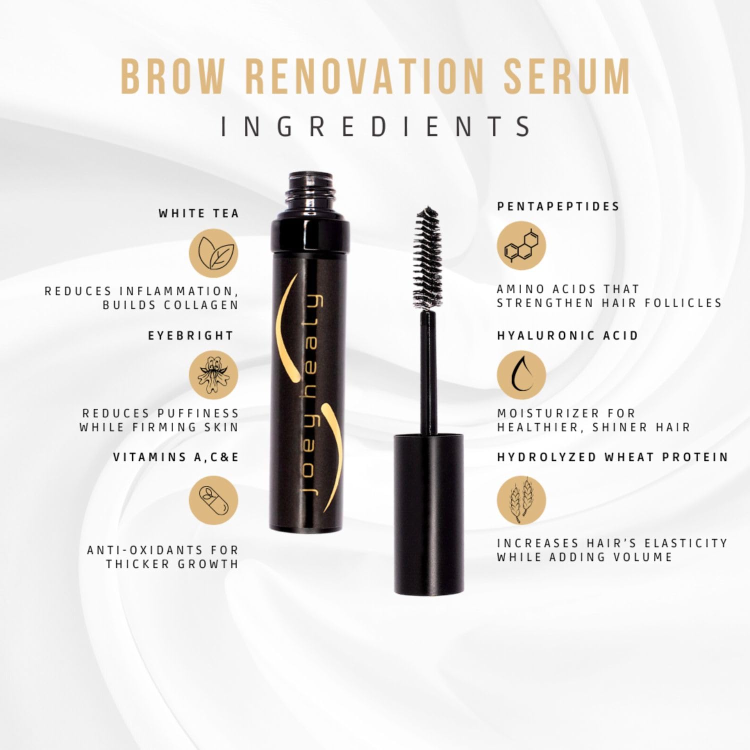 Joey Healy Brow Renovation Serum – Fuller Brows, Paraben-Free, Vitamin-Powered